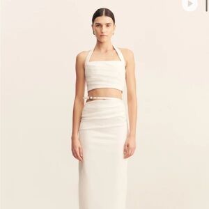 Shona Joy Lani draped midi skirt